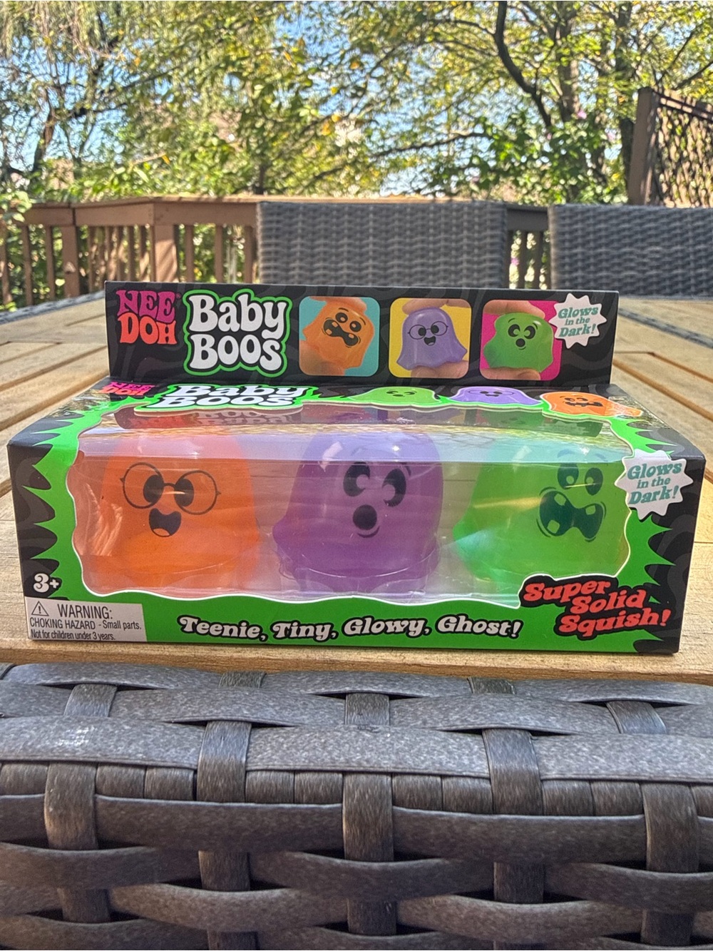 NeeDoh Baby Boos Glow-In-The-Dark Ghost Squish Pack